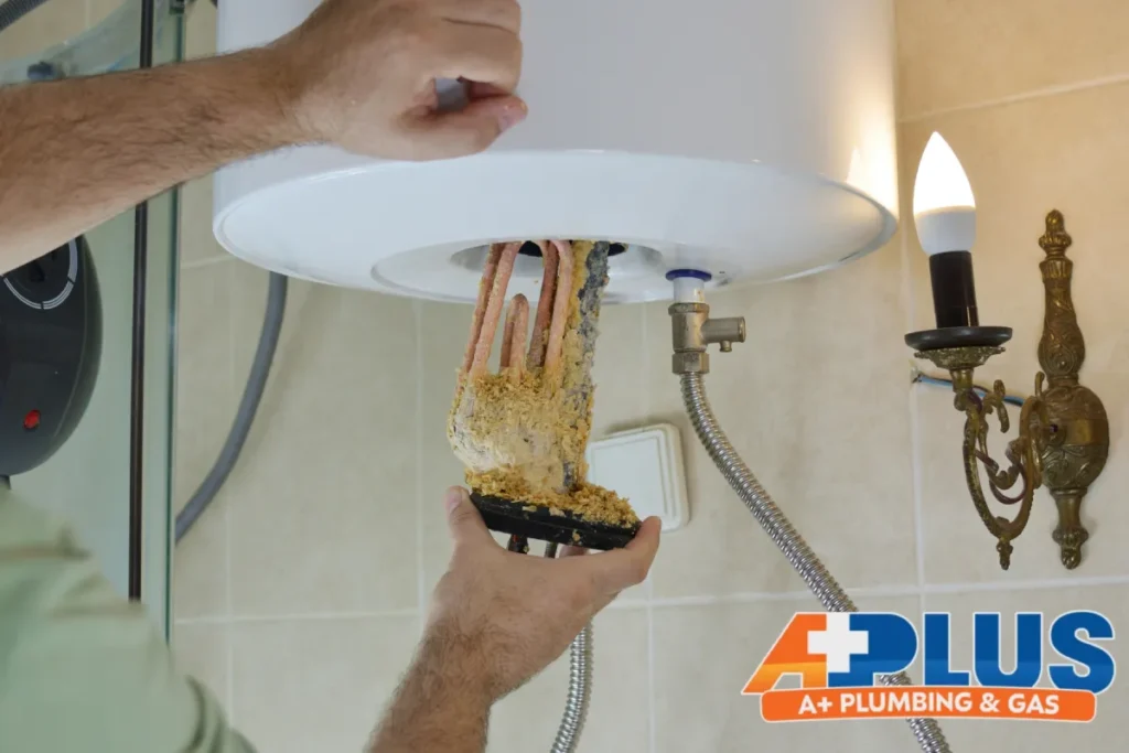 taking out an old water heater taking out an old water heater